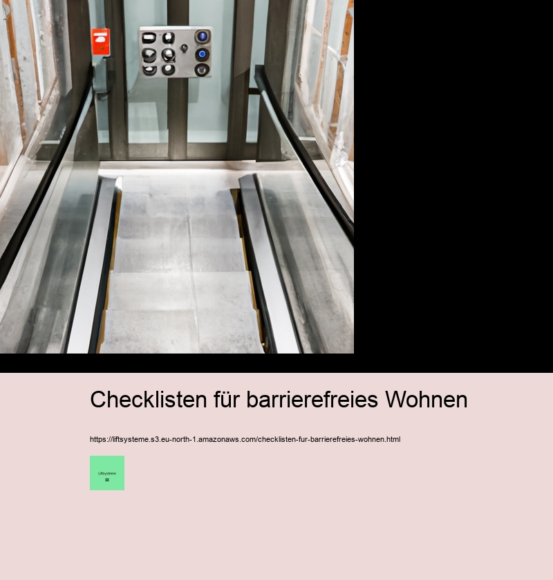 Checklisten für barrierefreies Wohnen